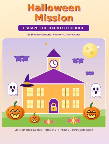 E8 Halloween- stacje dydaktyczne