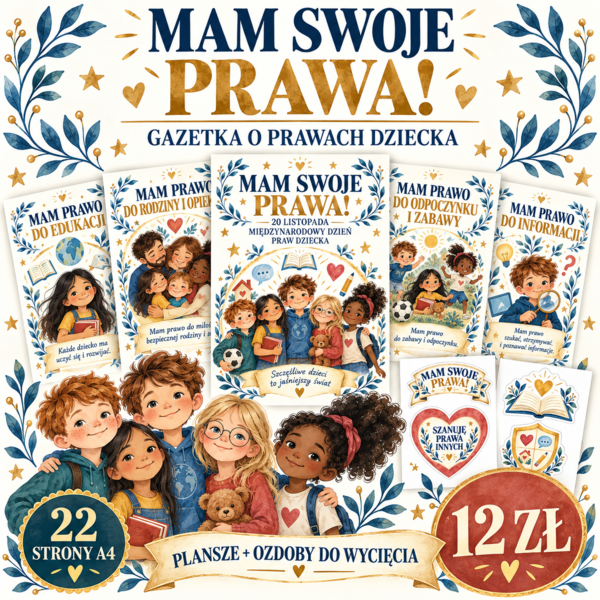 💛 MAM SWOJE PRAWA! – gazetka na Międzynarodowy Dzień Praw Dziecka 💛