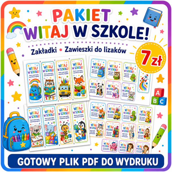 Pakiet  Witaj szkoło dla pierwszoklasistów