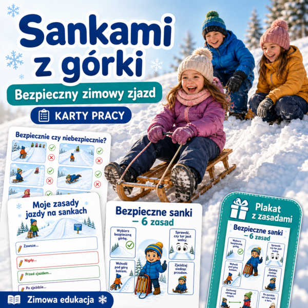 Sankami z górki — ułóż bezpieczny zimowy zjazd