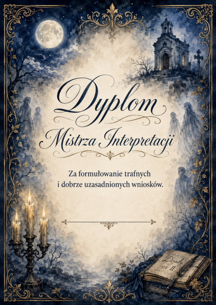 Certyfikaty/ dyplomy dla uczniów za udział w narodowym czytaniu Dziadów różne kategorie zestaw 2