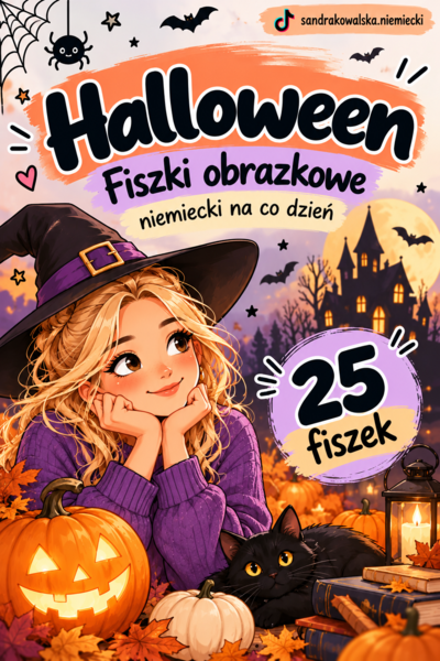 Halloween – niemiecko-polskie fiszki obrazkowe