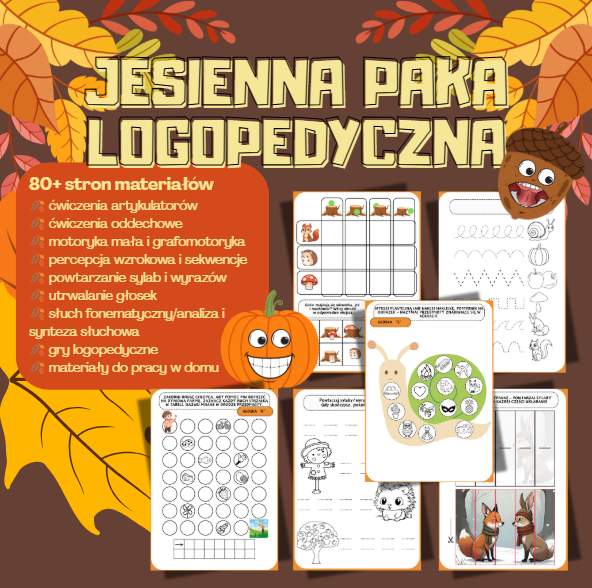 JESIENNA PAKA POMOCY LOGOPEDYCZNYCH