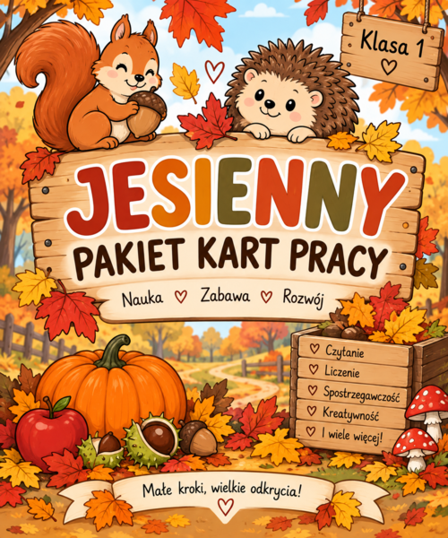 Jesienne karty pracy dla klasy 1