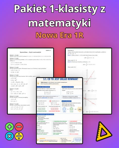 Pakiet 1-klasisty z matematyki - NE 1R