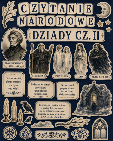 Narodowe czytanie - Dziady cz. II, gazetka