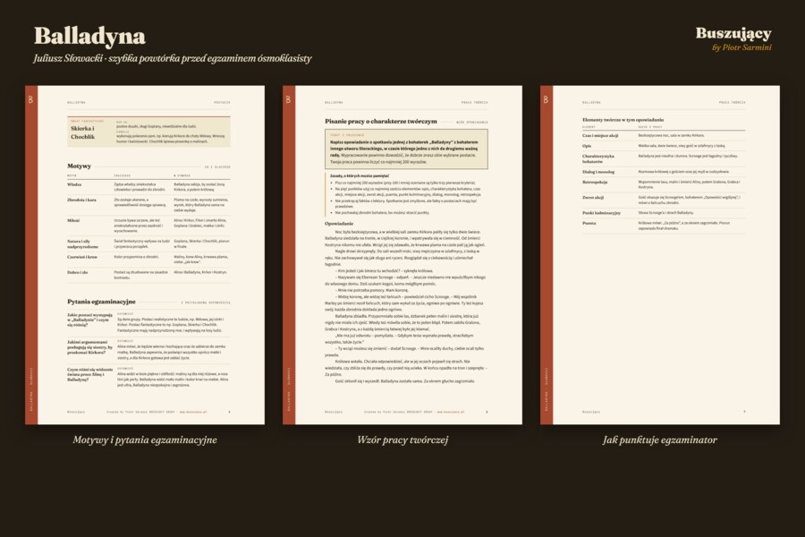 Balladyna – Słowacki. Szybka powtórka przed egzaminem ósmoklasisty (PDF)