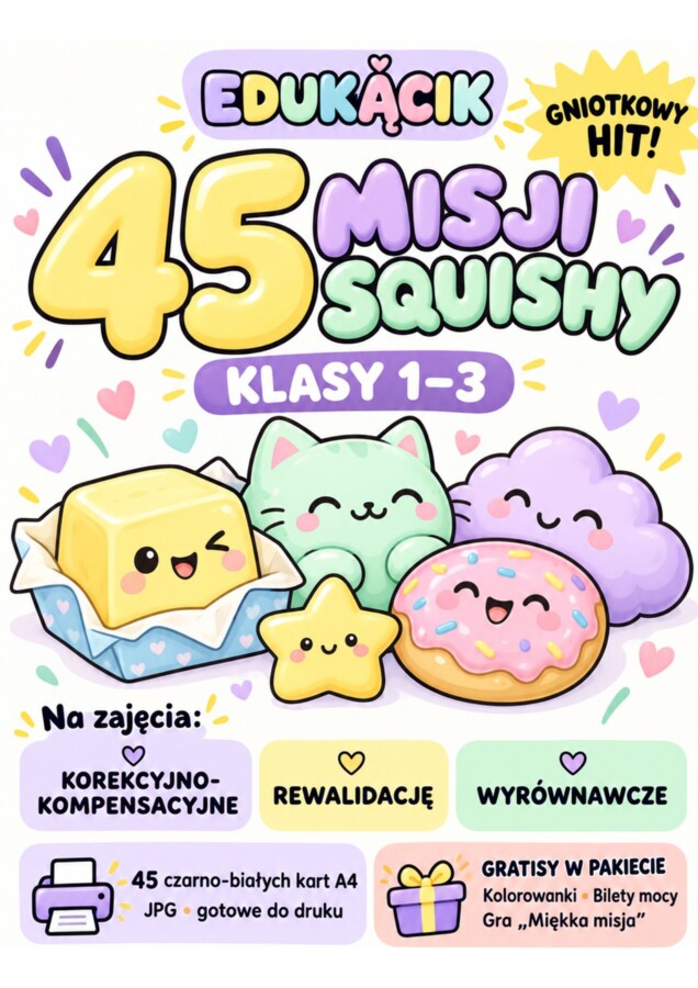 🔥 45 MISJI SQUISHY — HIT DLA KLAS 1–3! 🔥