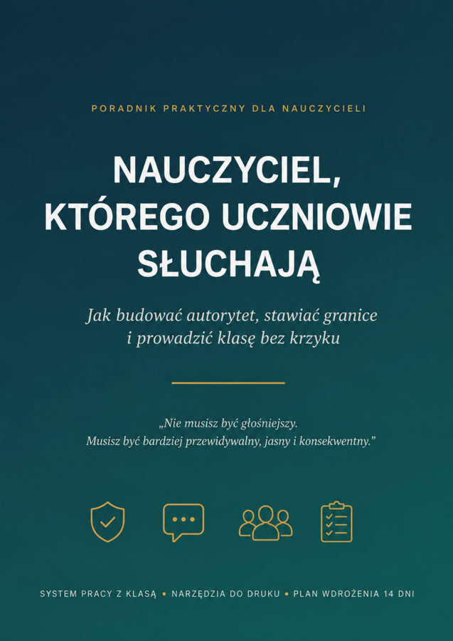 NAUCZYCIEL KTÓREGO UCZNIOWIE SŁUCHAJĄ: Jak budować autorytet, stawiać granice i prowadzić klasę bez krzyku