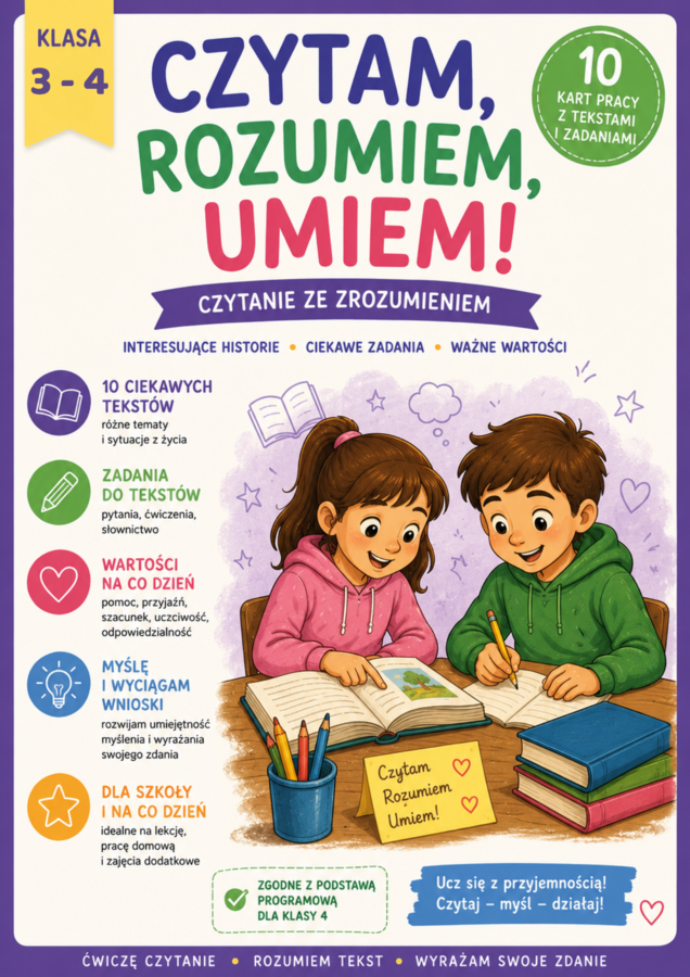 Czytanie ze zrozumieniem – klasa 3-4