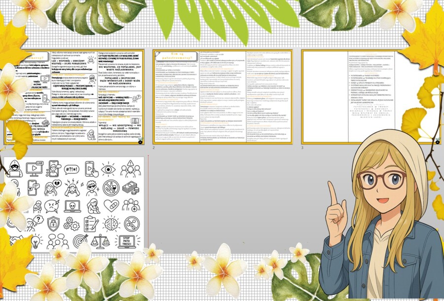 Sketchnotka/notatka - dla ucznia i przypomnienie dla nauczyciela w pdf. Temat "Kim są patostreemerzy? ". Edukacja zdrowotna. Klasa 6.