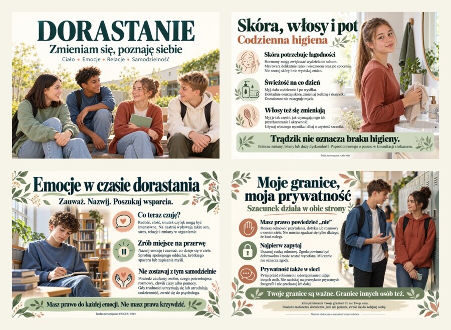 DORASTANIE – ZMIENIAM SIĘ, POZNAJĘ SIEBIE  Gazetka edukacyjna