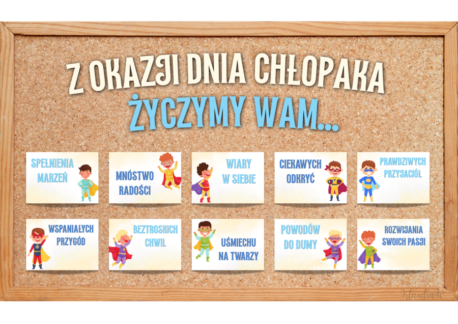 Dzień Chłopaka - gazetka z życzeniami