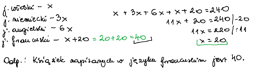 Przygotowanie do egzaminu 8-klasisty z matematyki - Dział IV:  Wyrażenia algebraiczne i równania (z rozwiązaniami)