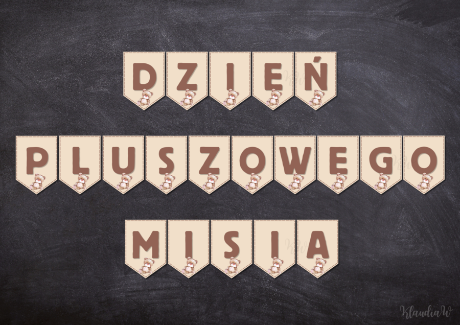 Dzień Pluszowego Misia - girlanda