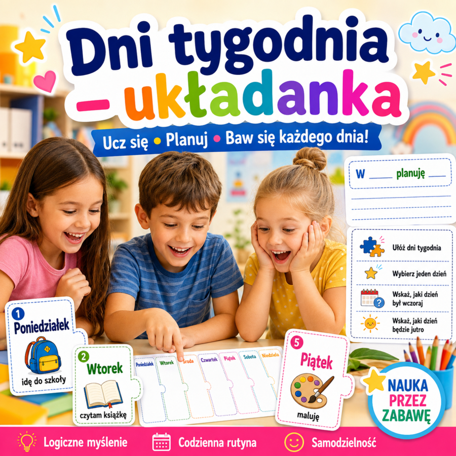 Dni tygodnia – układanka