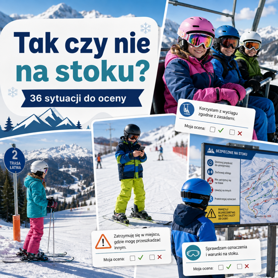 Tak czy nie na stoku? — 36 sytuacji do oceny