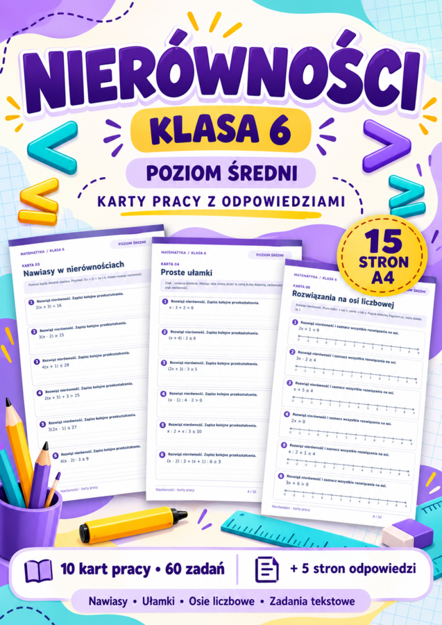 NIERÓWNOŚCI-ŚREDNIE-klasa 6