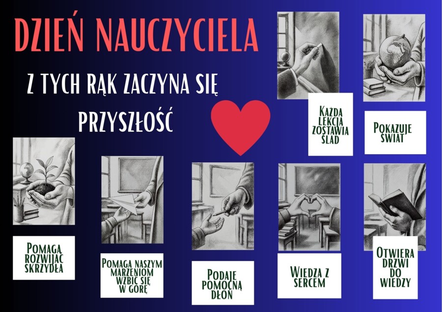 Gazetka na Dzień Nauczyciela Z TYCH RĄK ZACZYNA SIĘ  PRZYSZŁOŚĆ