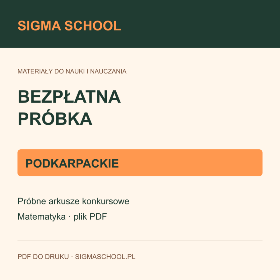 Bezpłatna próbka konkursu matematycznego — podkarpackie