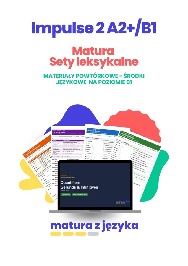 Matura Sety leksykalne środki językowe A2+/B1: 16 zestawów z kluczem Impulse 2