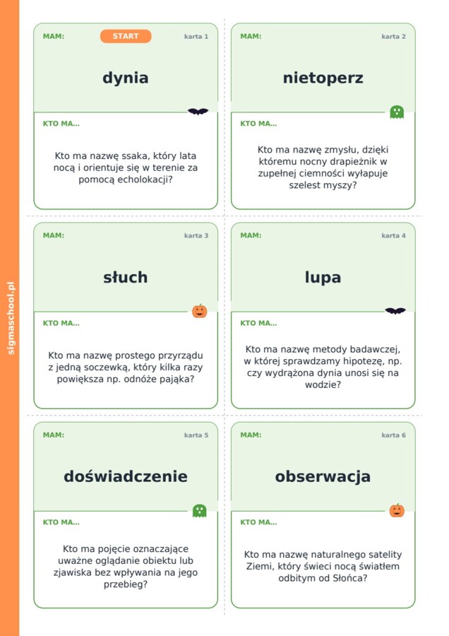 Halloween – Upiorny łańcuch – przyroda, klasa 4