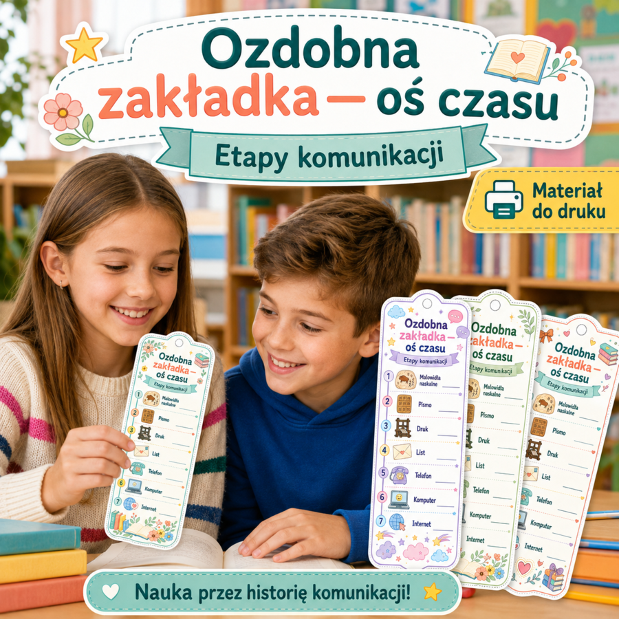 Ozdobna zakładka — oś czasu