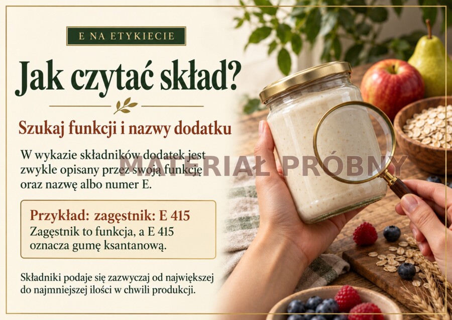E NA ETYKIECIE — CO NAPRAWDĘ JEMY? - gazetka edukacyjna 28 plansz A4