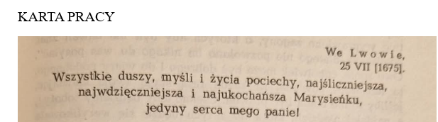 KLASA 6 KARTA PRACY: JAN III SOBIESKI