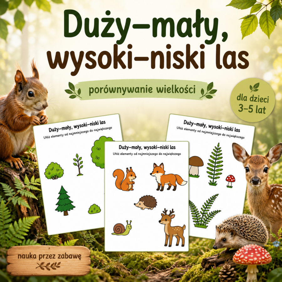 Duży–mały, wysoki–niski las