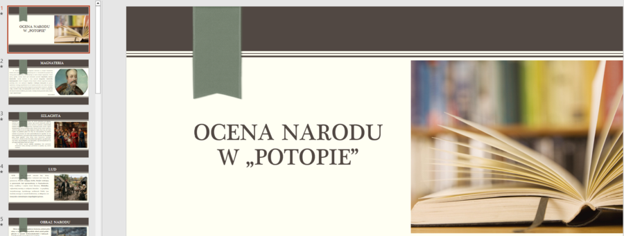 Prezentacja PPT - Ocena narodu polskiego w "Potopie"