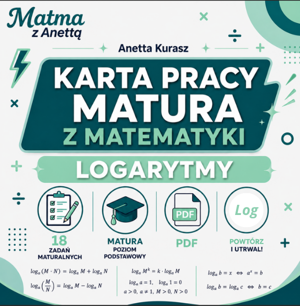 Karta pracy - Logarytmy - matura podstawowa + klucz odpowiedzi