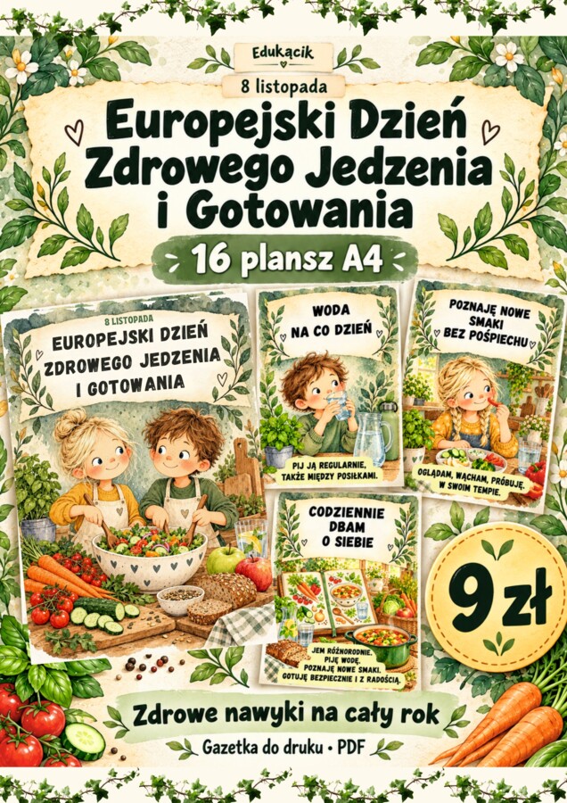 Europejski Dzień Zdrowego Jedzenia i Gotowania - 8 listopada,gazetka