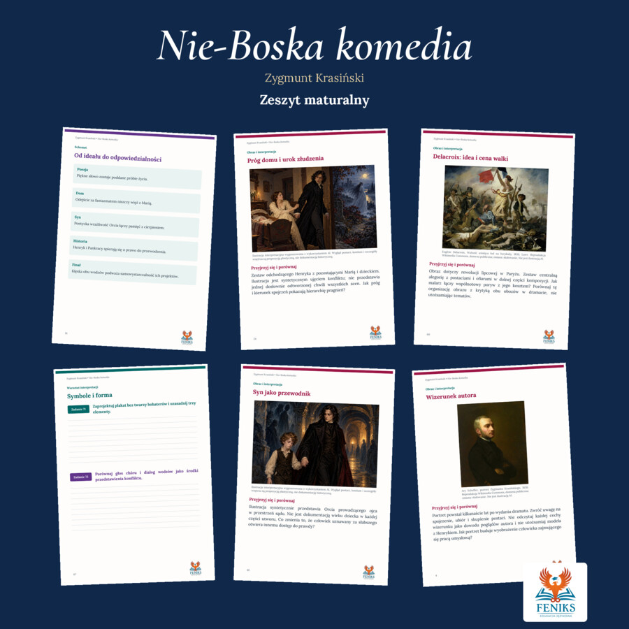 Nie-Boska komedia — Zygmunt Krasiński | Zeszyt maturalny: szczegółowe omówienie, 102 zadania i klucz odpowiedzi