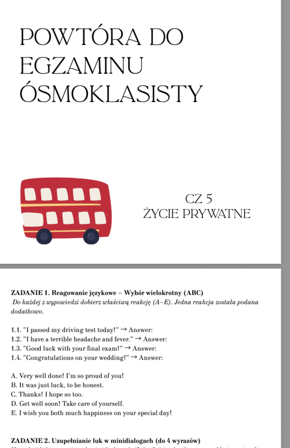 E8 - Repetytorium 8klasisty cz1 unit 5