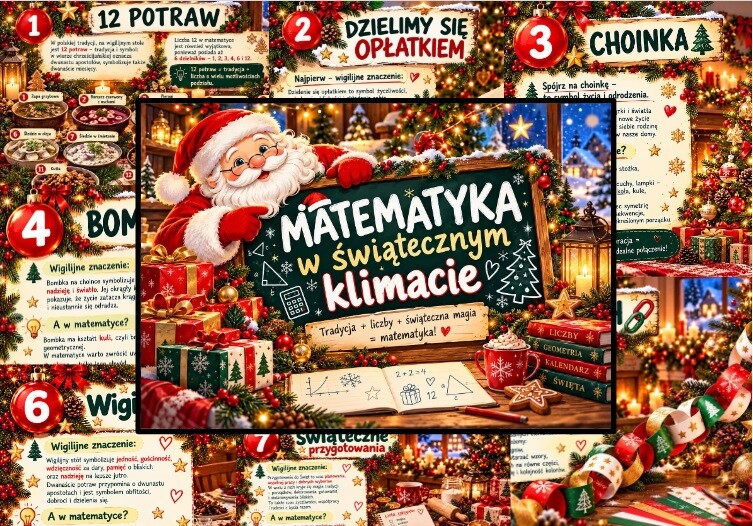 Matematyczna gazetka świąteczna na Boże Narodzenie