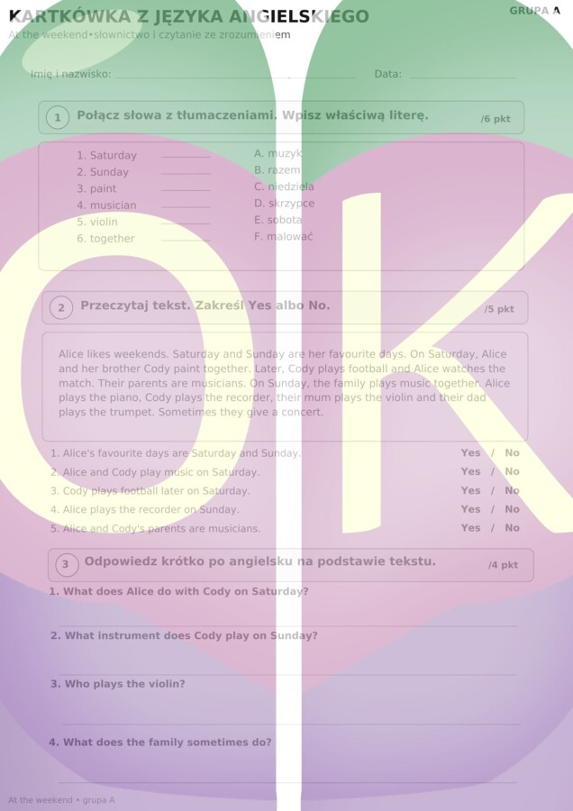 Pakiet Kartkówek z Języka Angielskiego: Hello Explorer 3 (Unit 5–8) – Grupa A, B + Klucze Odpowiedzi (PDF)