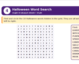 Halloween- Stacje dydaktyczne dla klas 4-6