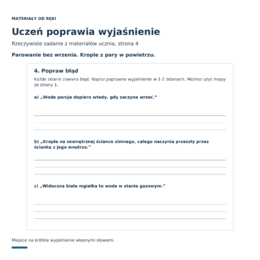 Stany skupienia wody - klasa 4, 2 obserwacje i karty pracy na 45 minut