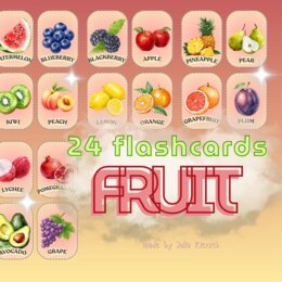 FRUIT FLASHCARDS | 24 karty obrazkowe