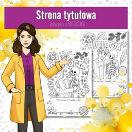 Okładki do zeszytu z BIOLOGII, okładka na pierwszą stronę.