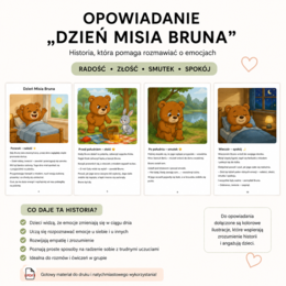 Emocje w przedszkolu – scenariusz zajęć + karty emocji i bajka | 4–6 lat
