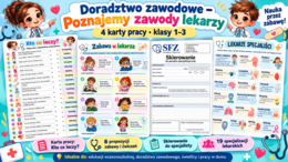 Doradztwo zawodowe – Poznajemy zawody lekarzy | 4 karty pracy | Klasy 1–3
