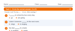 Present Simple vs. Present Continuous- karty pracy (standard i SPE)