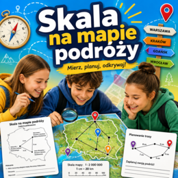 Skala na mapie podróży
