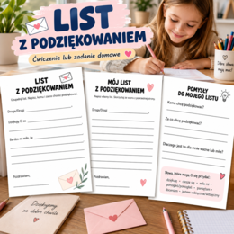 Szablon listu z podziękowaniem
