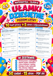 UŁAMKI  DZIESIĘTNE-ŁATWE-klasa 6