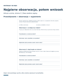 Stany skupienia wody - klasa 4, 2 obserwacje i karty pracy na 45 minut