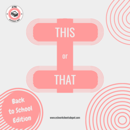 This or that - Back to school edition