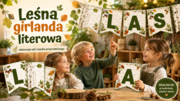 Leśna girlanda literowa